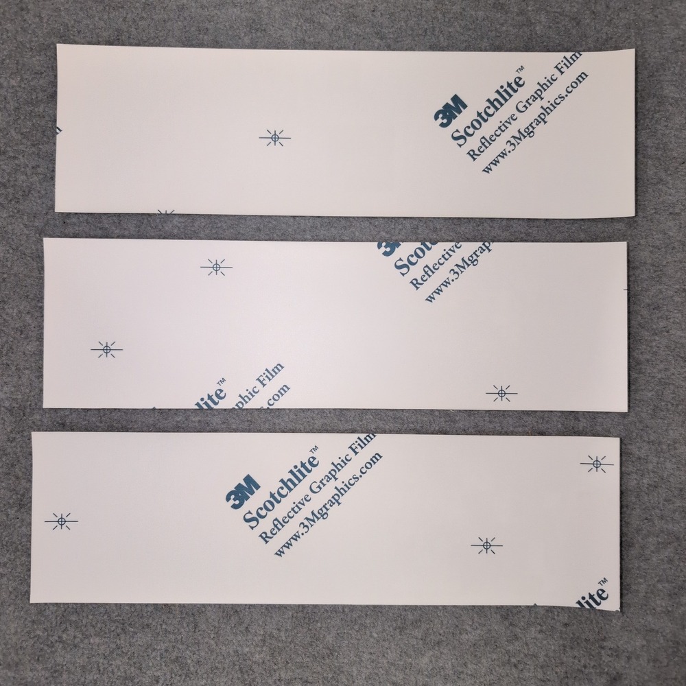 3M Scotchlite Reflective Graphic Film Yellow Adhesive Strips (Set of 3) 12×3.5 - Picture 4 of 6